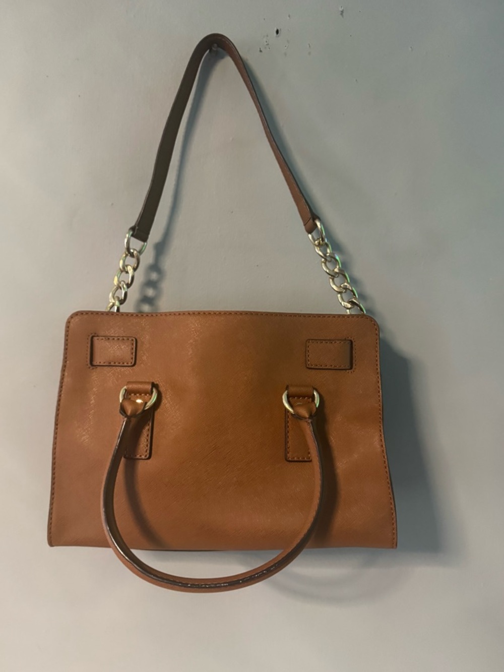 Michael Kors Brown Saffiano Satchel with Gold Hardware - Picture 3 of 13